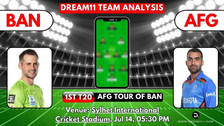 BAN VS AFG Dream 11 Prediction Today Match, Perfect Playing 11, Pitch Report, Injury Update, Dream 11 Team Today, Fantasy Cricket Tips