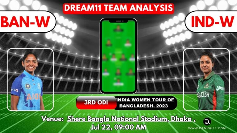 BAN-W VS IND-W Dream 11 Prediction Today Match, Perfect Playing 11, Pitch Report, Injury Update, Dream 11 Team Today, Fantasy Cricket Tips