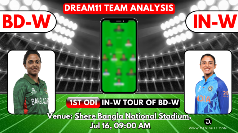 BD-W VS IN-W Dream 11 Prediction Today Match, Perfect Playing 11, Pitch Report, Injury Update, Dream 11 Team Today, Fantasy Cricket Tips