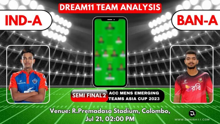 IND-A VS BAN-A Dream 11 Prediction Today Match Perfect Playing 11, Pitch Report, Injury Update, Dream 11 Team Today, Fantasy Cricket Tips