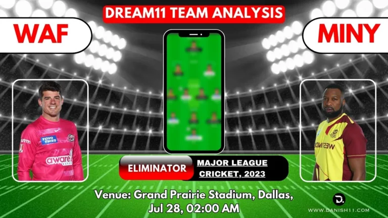 WAF VS MINY Dream 11 Prediction Today Match Perfect Playing 11, Pitch Report, Injury Update, Dream 11 Team Today, Fantasy Cricket Tips