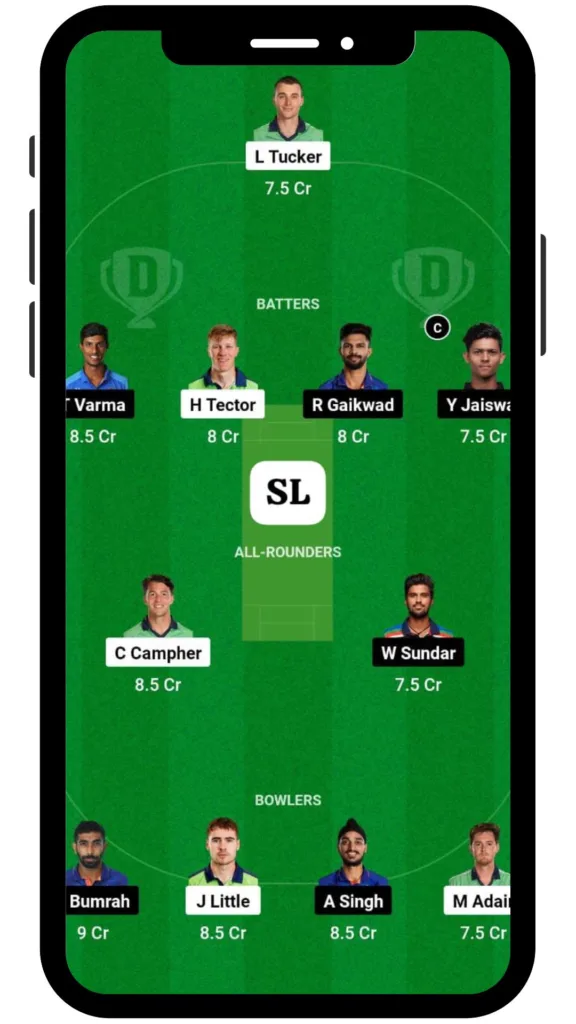 IRE VS IND Dream11 Prediction Today Match, Perfect Playing