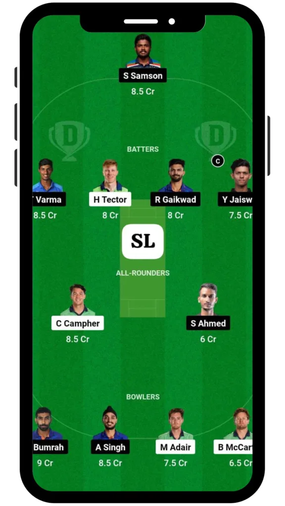 IRE VS IND Dream11 Prediction Today Match, Perfect Playing